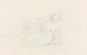 Ležící žena opřená o paži (verze) od Honoré Daumier