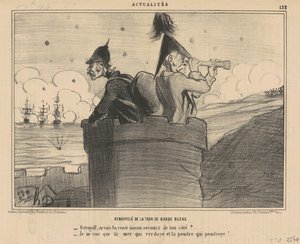 Modrovousová věž obnovena od Honoré Daumier