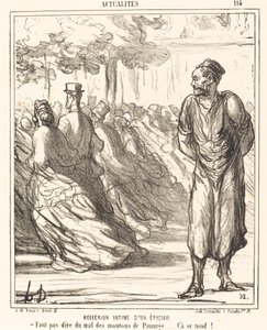Intimní odraz obchodníka s potravinami od Honoré Daumier