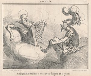 Svatý Mitofan a bůh Mars... od Honoré Daumier