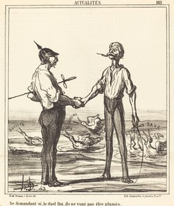 Přemýšlím, jestli po souboji nebudou opeření od Honoré Daumier