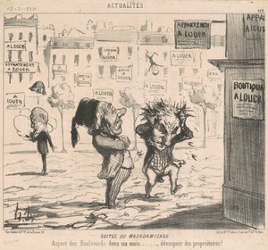 Následky makadamizace od Honoré Daumier