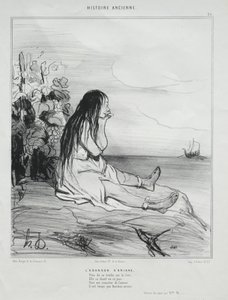 Opuštění Ariadny od Honoré Daumier
