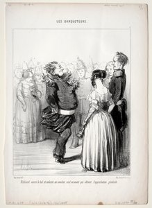 The Banqueters, deska 5: Rifolard otevírá míč od Honoré Daumier