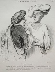 Krásné dny života, deska 30: Indický zvyk, 1844. od Honoré Daumier