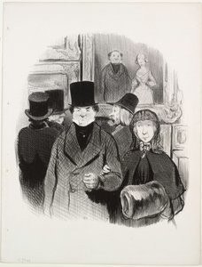 The Beautiful Days of Life, deska 59: When ones portrait is at the Salon, 1845. od Honoré Daumier