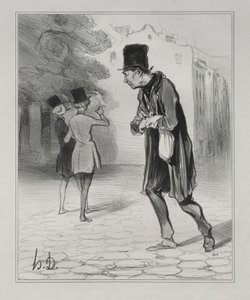 The Bohemians of Paris, deska 4: The Collector of Cigar Stubs, 5. prosince 1841. od Honoré Daumier