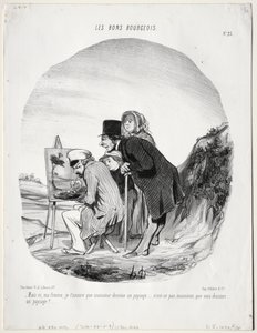 Dobrý buržoazní, deska 23: Ale ano, má drahá, ujišťuji vás, že tento pán kreslí..., 184 od Honoré Daumier