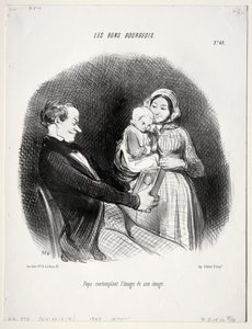 The Good Bourgeois, deska 40: Papa uvažuje o podobě své podoby od Honoré Daumier