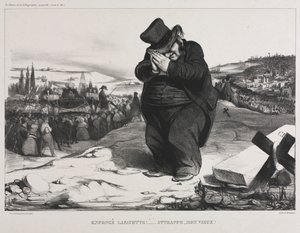 The Monthly Association (deska 22): Failed Lafayette! Slouží ti správně, můj starý příteli! od Honoré Daumier