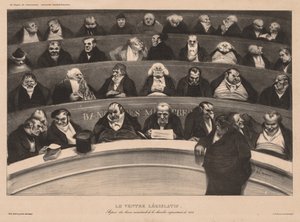 Štítek The Monthly Association 18: The Legislative Belly, 1834. od Honoré Daumier
