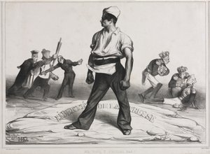 Měsíční asociace deska 20: Nepleťte se do toho!, 1834. od Honoré Daumier