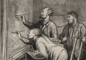 Malíři: Poslední tah štětcem, expozice z roku 1868. od Honoré Daumier