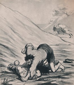 Loupežníci a osel, cca 1860, 1946. od Honoré Daumier