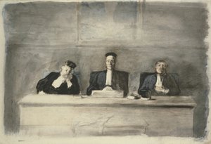 Tři soudci, 1858-60 od Honoré Daumier