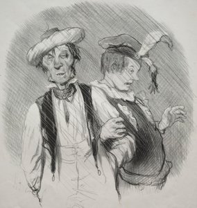 Krásné dny života, deska 18: Mardi gras, 1844. od Honoré Daumier