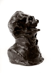 Spousta bust "" Celebritů pravého středu" "" Karikatura Charlese Philipona (Philippon), ředitele "" Karikatury"" a "" Charivari""". Novinář. Edente smíchu.““ Socha Honore Daumiera (1808-1879) Dim i 19. století od Honoré Daumier