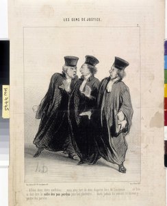 Lidé spravedlnosti. Kreslený film Honore Daumier (1808-1879), 37,5x28. Výňatek z novin Le”” Charivari””, Musee des Beaux Arts, Palais Longchamp, Marseille od Honoré Daumier