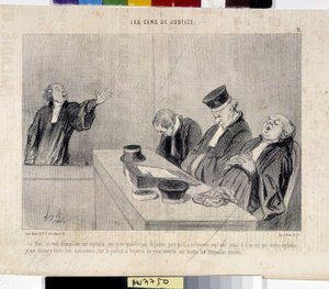 Lidé spravedlnosti. Kreslený film Honore Daumiera (1808-1879), z novin Le” Charivari”, 37,5x28. Musee des Beaux Arts, Palais Longchamp, Marseille. od Honoré Daumier