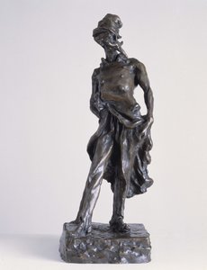 Ratapoil, politický karikaturista představující hrobaře republiky. Bronzová socha s pískem od Honore Daumiera (1808-1879) od Honoré Daumier