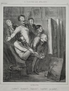 Prostřednictvím studií, 1862. od Honoré Daumier