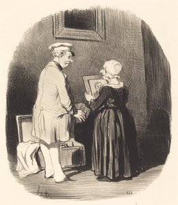Tady, má žena, tady je můj portrét... od Honoré Daumier