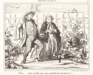 Tady... naše zahrada... produkuje koroptve!... od Honoré Daumier