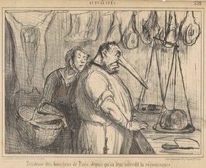Smutek pařížských řezníků... od Honoré Daumier