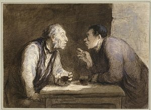 Dva pijáci, kolem 1857-69 od Honoré Daumier