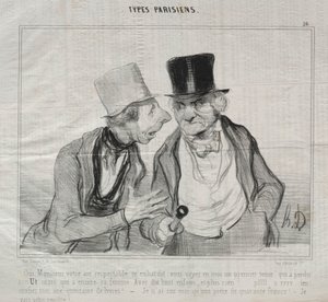 Types Parisiens, deska 26: Ano, pane, váš úctyhodný vzduch mě povzbuzuje... od Honoré Daumier