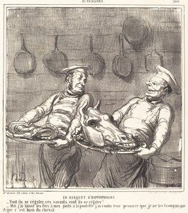 Banket pojídačů koní od Honoré Daumier
