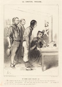 Člověk se zachránil navzdory od Honoré Daumier