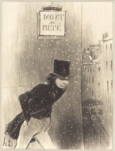 Gentleman pod svým obchodem od Honoré Daumier
