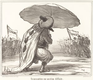 Slunečník v obtížné pozici od Honoré Daumier