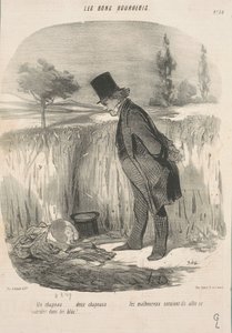 Jeden klobouk... dva klobouky... ten nešťastník... od Honoré Daumier