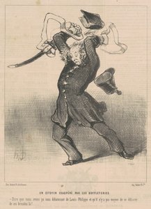 Občan podrážděný buvoly od Honoré Daumier