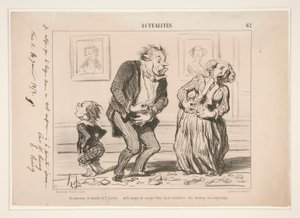 Rodinný interiér 2. ledna od Honoré Daumier