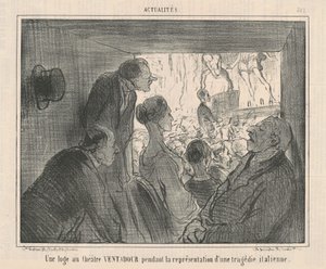Boxy v divadle VENTADOUR... od Honoré Daumier