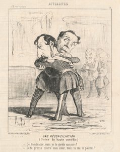 Usmíření, scéna vrcholné komedie... od Honoré Daumier