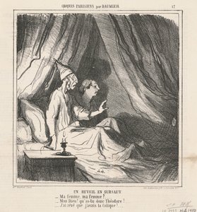 Náhlé probuzení od Honoré Daumier