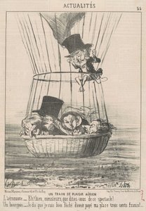 Letecký zábavní vlak od Honoré Daumier