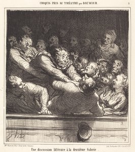 Literární beseda v druhé galerii od Honoré Daumier
