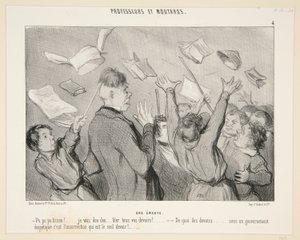 vzpoura; #4 profesorů a hořčice od Honoré Daumier