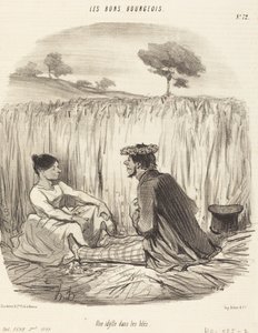 Idylka v pšenici od Honoré Daumier