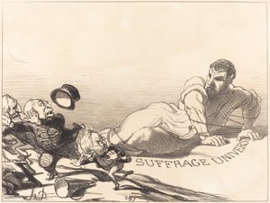 Panika liliputů... od Honoré Daumier