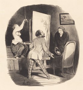 Těžká pozice od Honoré Daumier