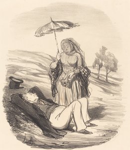 Manželská procházka od Honoré Daumier