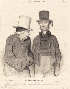 Příjemné setkání od Honoré Daumier