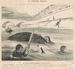 Nový způsob, jak sestoupit po řece života od Honoré Daumier