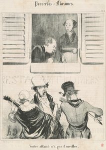 hladové břicho nemá uši od Honoré Daumier